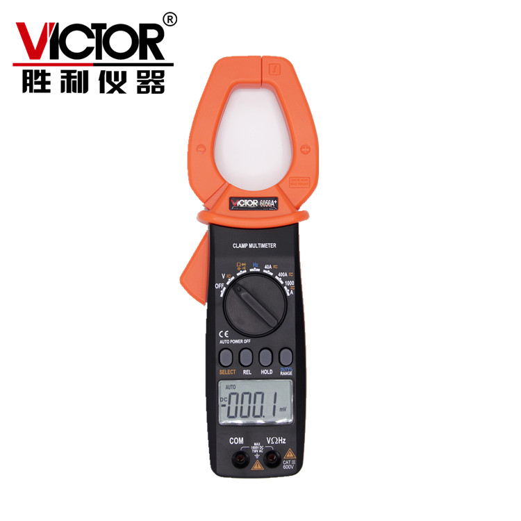 胜利数字钳形万用表VC6056A交直流电流1000A万能表高精度真有效值测试