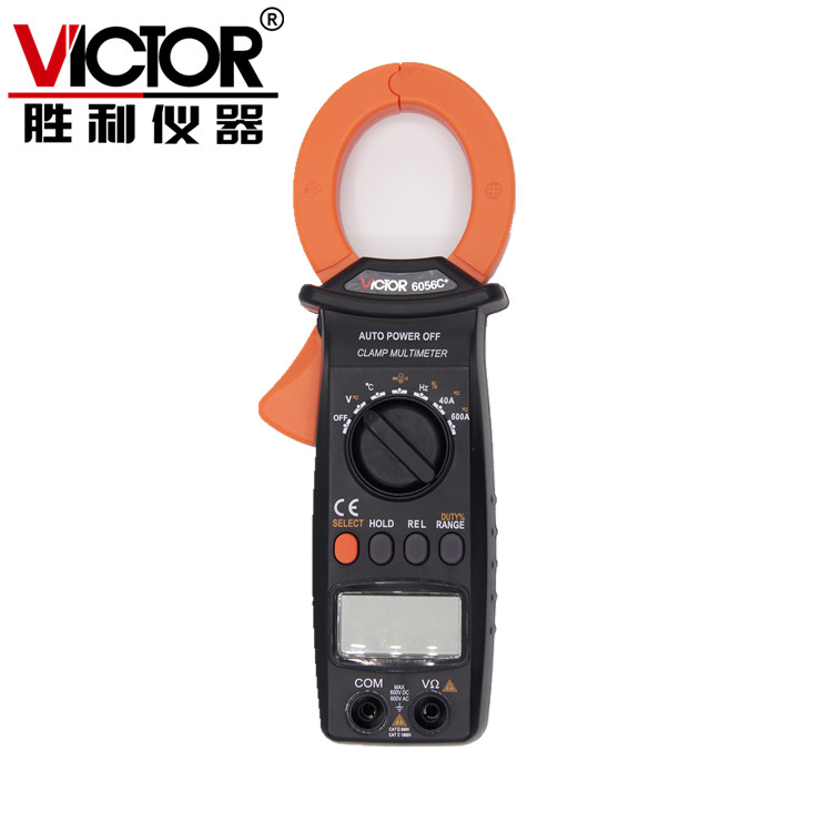 胜利数字钳形万用表VC6056C交直流600A大电流钳型电流表数显万能表