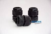 PA尼龙防水电缆接头 黑色电缆压盖M20高低压接头