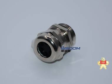 电缆防水锁头 wisdom品牌金属密封接头M20 金属防水接头,电缆压盖,黄铜镀镍格兰头,金属格兰头,金属填料函