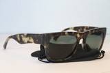 Rean Lenox Matt Brindle Tortoise Green Polarized Sunglasses