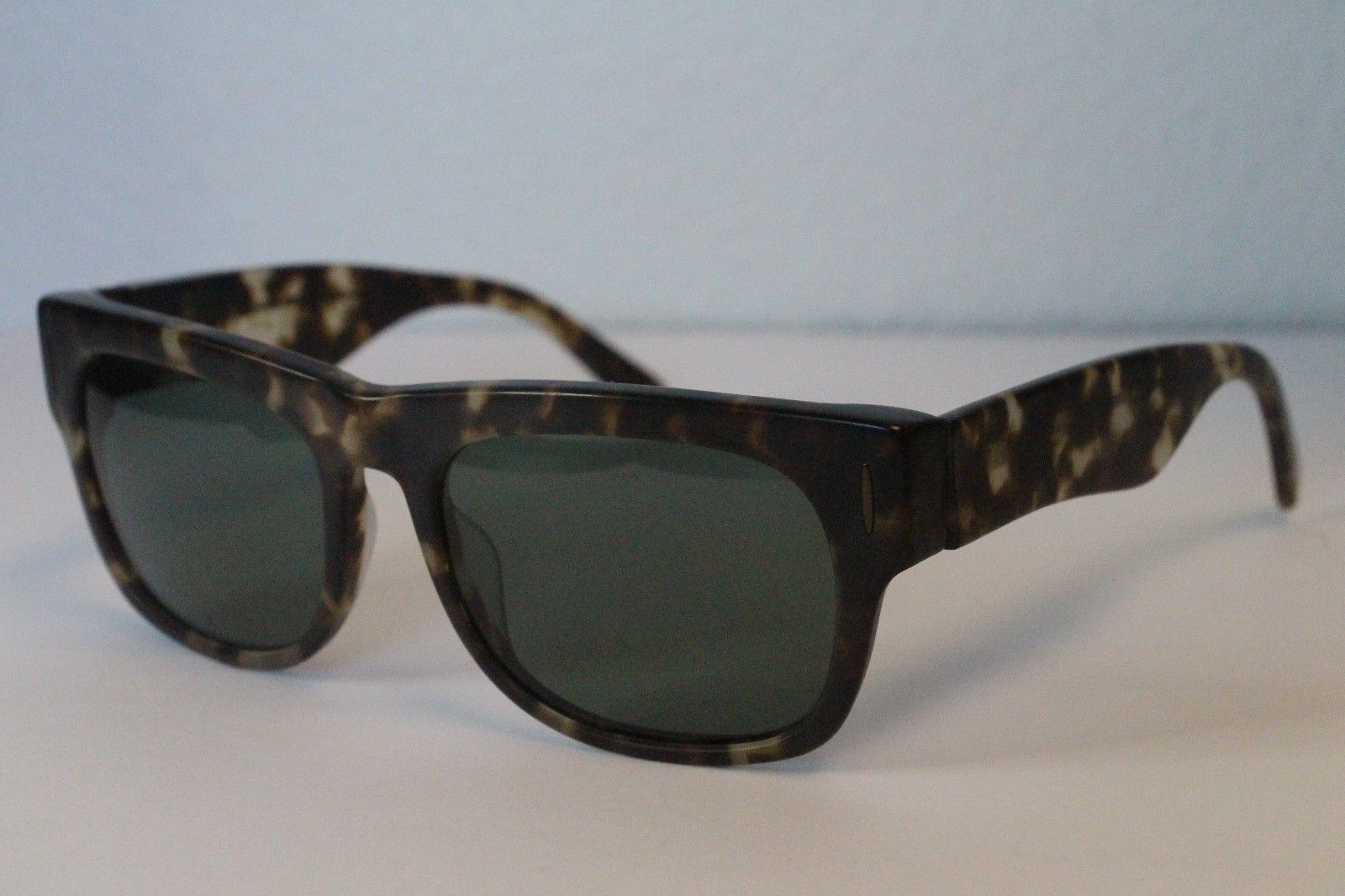 Rean Lenox Matt Brindle Tortoise Green Polarized Sunglasses