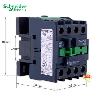 施耐德接触器 LC1E3210M5N 32A三相交流接触器 1常开 AC220V 380V 施耐德接触器