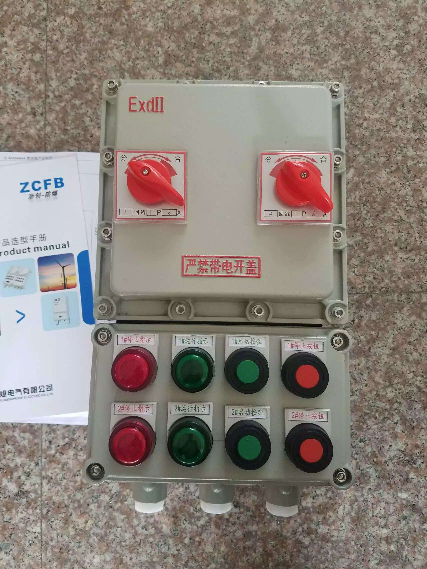 BXD-10K一个总开63A 2个分开一个63A3P一个分开16A带防爆插座插头