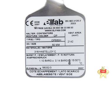 ELFAB TYP OPS50H VENT AREA 2142 HALTER HOLDER OPS50H,其他品牌