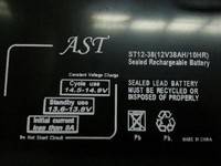 AST蓄电池ST12-100机房ups电源蓄电池 朗旭电子