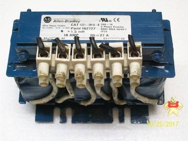 ALLEN BRADLEY 3 PHASE LINE REACTOR 18A 18 AMP 600V , 1321-3R 1321-3R18,ALLEN BRADLEY,PLC