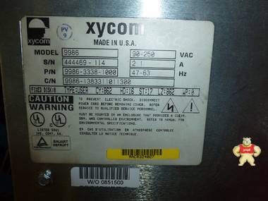 Xycom Operator Interface Workstation M# 9986-3338-1000 ~REPA 9986-3338,XYCOM,PLC