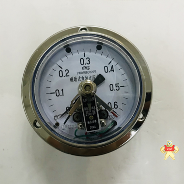 上海自动化仪表四厂   YXC-103BF  (轴向) 不锈钢电接点压力表 电接点压力表,不锈钢电接点压力表,磁助式电接点压力表,径向电接点压力表,全不锈钢电接点压力表