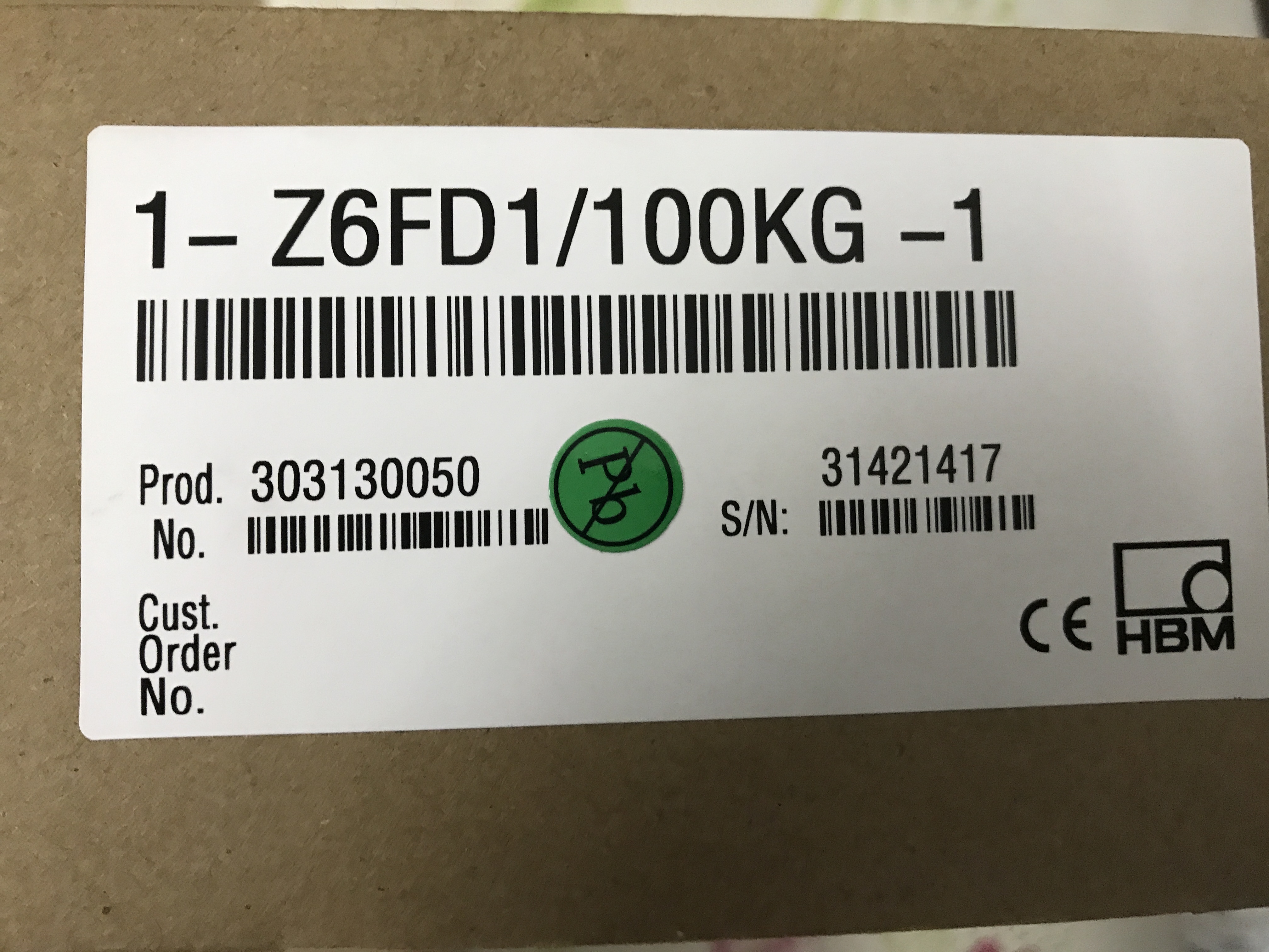 德国HBM_Z6FD1-5kg/10/20/30/50kg/100kg/200kg/500kg/1t_Z6FD1传感器