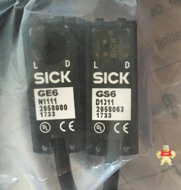 德国西克SICK光电开关GSE6-N1111，GE6-N1111+GS6-D1311 全新原装，现货 GSE6-N1111,1052449,光电传感器,GE6-N1111,GS6-D1311