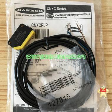 美国邦纳BANNER光电开关CNXCPLP，全新原装现货 CNXCPLP,光电开关,全新原装正品