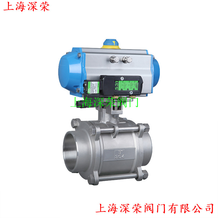 气动V型法兰球阀 VQ647气动法兰球阀