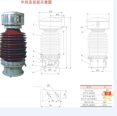 66KV电压互感器JCC-66W2电压互感器 云南国高电力设备有限公司 66KV电压互感器,JCC-66,JCC-66W2