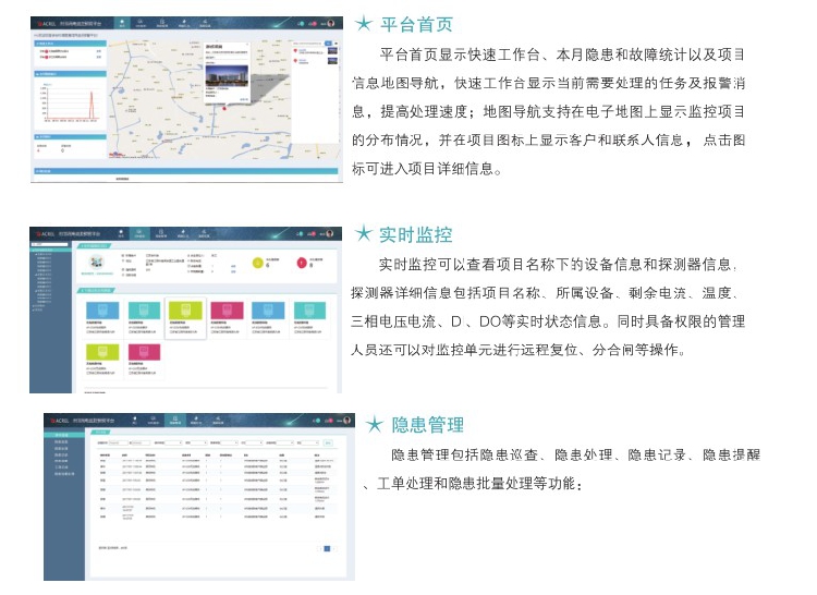 安科瑞AcrelCloud-6000安全用电管理云平台 剩余电流火灾监控