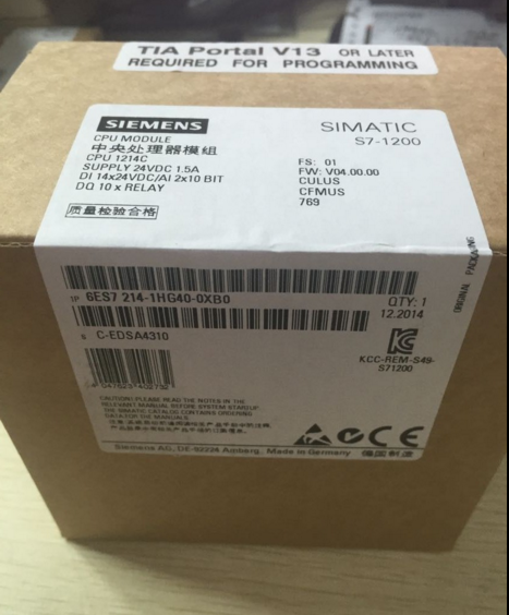 6ES7211-0BA23-0XB0西门子CPU211 AC/DC/Rly 6输入/4输出