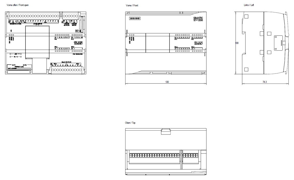 西门子PLC CPU 1215C 6ES7215-1BG40-0XB0