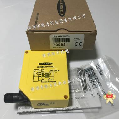 美国邦纳BANNER光电开关Q60BB6AFV1000Q,全新原装现货 Q60BB6AFV1000Q,光电开关,全新原装正品