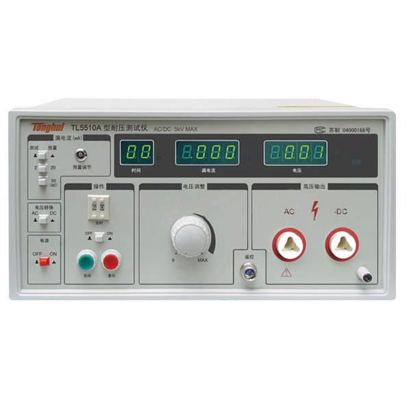 常州同惠TL5510A交直流耐压测试仪AC/DC5KV,100mA(AC)20mA(DC