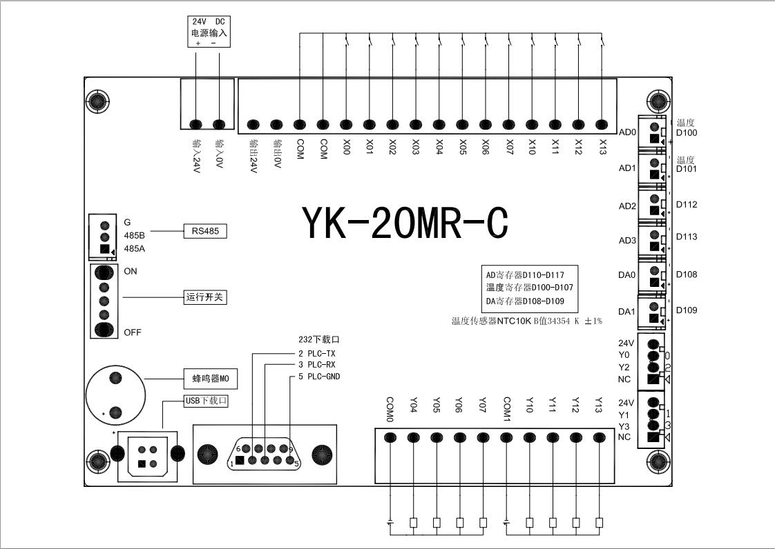 中达优控全兼容三菱FX1S单板PLC YK-14MR-CM欧姆龙大继电器 厂家直销提供技术支持 深圳市中达优控科技有限公司1