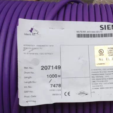 西门子DP总线电缆6XV1830-0EH10 上海聪沃自动化设备有限公司