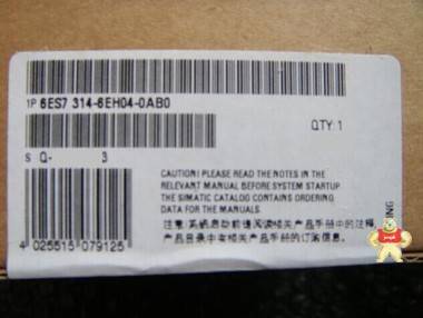 6ES7314-6EH04-0AB0 S7300 CPU314C-2PN/DP 6ES7 314-6EHO4-OABO S7-300
