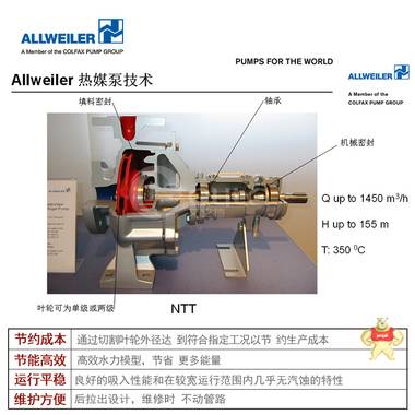 德国ALLWEILER热油泵导热油泵热媒油泵NTT 125-250/01U5A-W4 热媒泵,热油泵,泵,导热油泵,热媒循环泵