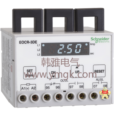 施耐德EOCR-3DD电子式过电流继电器 唐山韩雅电气设备有限公司 施耐德,韩国三和,韩国SAMWHA,电子式继电器,EOCR-DS1