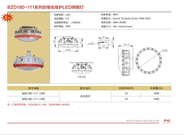 防爆环形荧光灯- 防爆免维护LED照明灯厂家批发-BZD180-111价格 CCD96,防爆吸顶灯,BZD180-111,防爆照明灯,LED防爆灯
