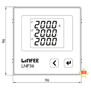领菲智能电力仪表LNF36三相电流表带谐波测量江苏斯菲尔厂家直销 领菲,斯菲尔,厂家直销,三相电流,智能电力仪表