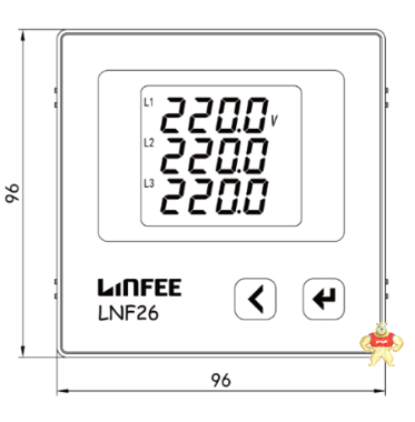 智能电力仪表LNF26三相电压表领菲系列江苏斯菲尔厂家直销 领菲,斯菲尔,厂家直销,三相电压,智能电力仪表
