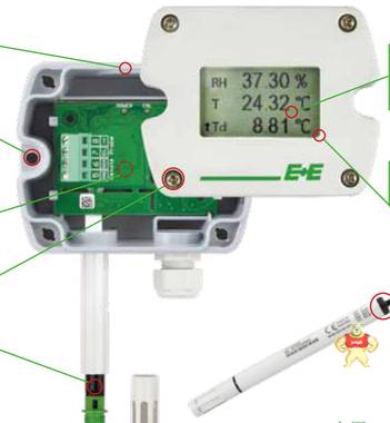 E+E 露点传感器 EE210 进口风道式风管式空气温湿度传感器 楼宇自控汇总 奥地利
