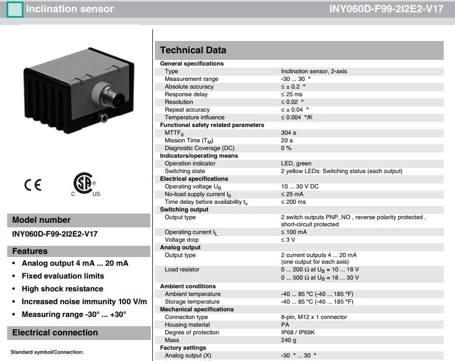 INY060D-F99-2I2E2-V17倍加福倾角传感器 INY060D-F99-2I2E2-V17,倍加福,PF