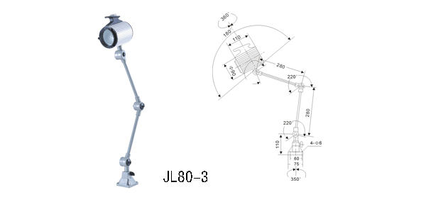 JL80-2卤钨泡机床工作灯 JL80-2,卤钨泡机床工作灯,机床工作灯,卤钨泡工作灯,工作灯