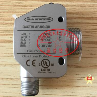 美国邦纳BANNER光电传感器Q4XTBLAF300-Q8，全新原装 现货 Q4XTBLAF300-Q8,光电传感器,全新原装正品,现货