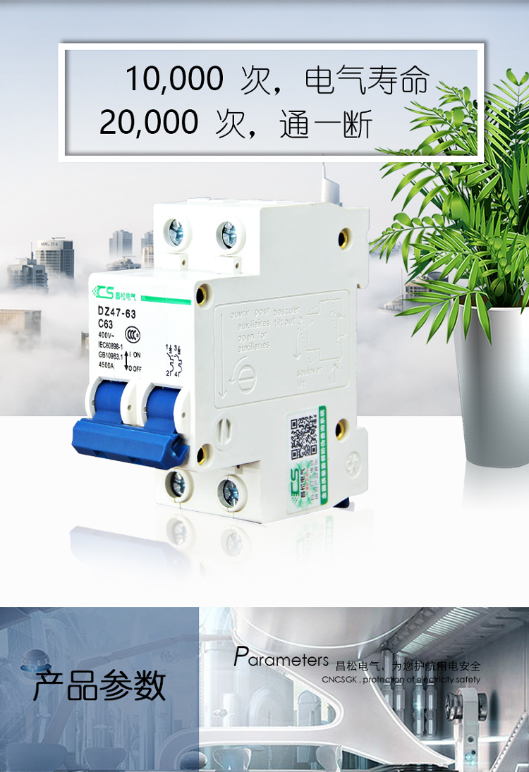 昌松小型断路器dz47-125空气开关c45微型家用1p2p3p4p空开 小型断路器,空气开关,家用开关,dz47-125,塑壳断路器