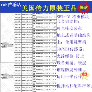 美国传力SBT-FW-1T静载称重模块 SBT-FW-0.5T,SBT-FW-1T,SBT-FW-2T,SBT-FW-3T,SBT-FW-5T