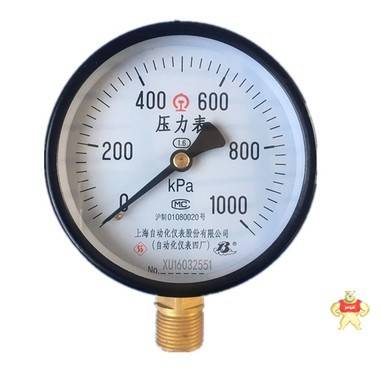 Y-100ZT軸向壓力表 上海自動化儀表 Y-100ZT,軸向壓力表,壓力表