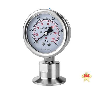 Y-100B卫生型隔膜压力表 Y-100B,卫生型隔膜压力表,隔膜压力表,压力表,Y-100B卫生型隔膜压力表