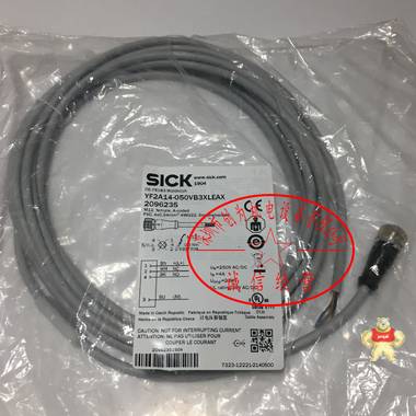 德国西克SICK传感器连接线YF2A14-050VB3XLEAX，全新原装2096235 