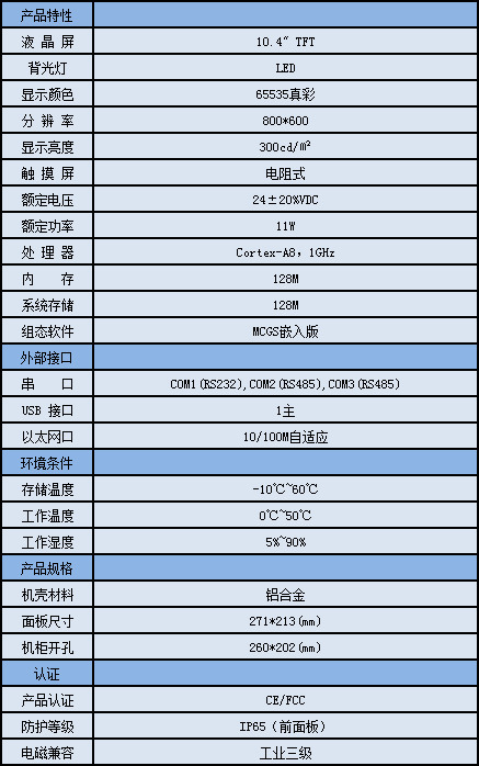 昆仑通态触摸屏TPC1162Hn TPC1162Hn,昆仑通态,触摸屏,嵌入式