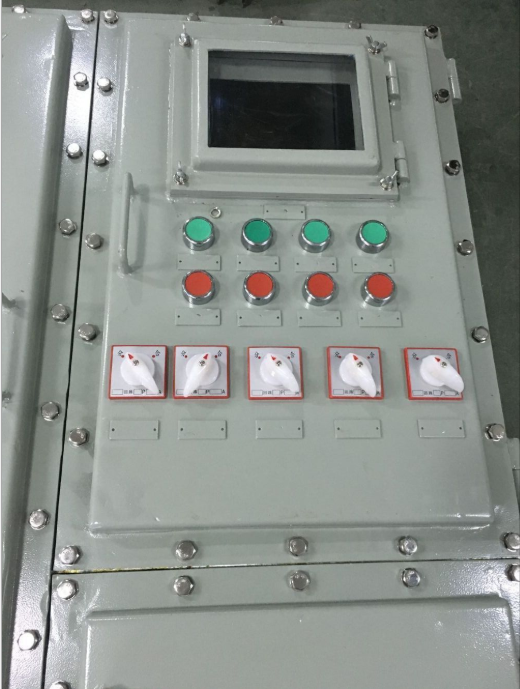 22KW防爆变频器控制箱（带散热片） 立式钢板焊接带玻璃窗防爆箱