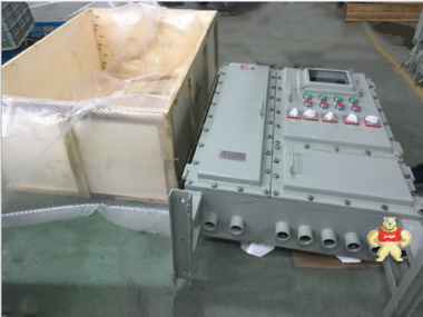 22KW防爆变频器控制箱(带散热片) 立式钢板焊接带玻璃窗防爆箱