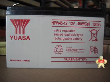 汤浅YUASA)NP7-12免维护蓄电池 12V7AH电梯应急电源UPS直流屏专用 