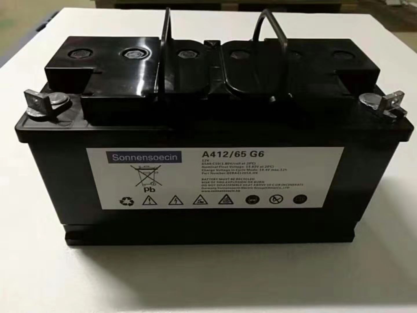 德国阳光蓄电池A412/65G6 12V65AH免维护胶体蓄电池原装进口