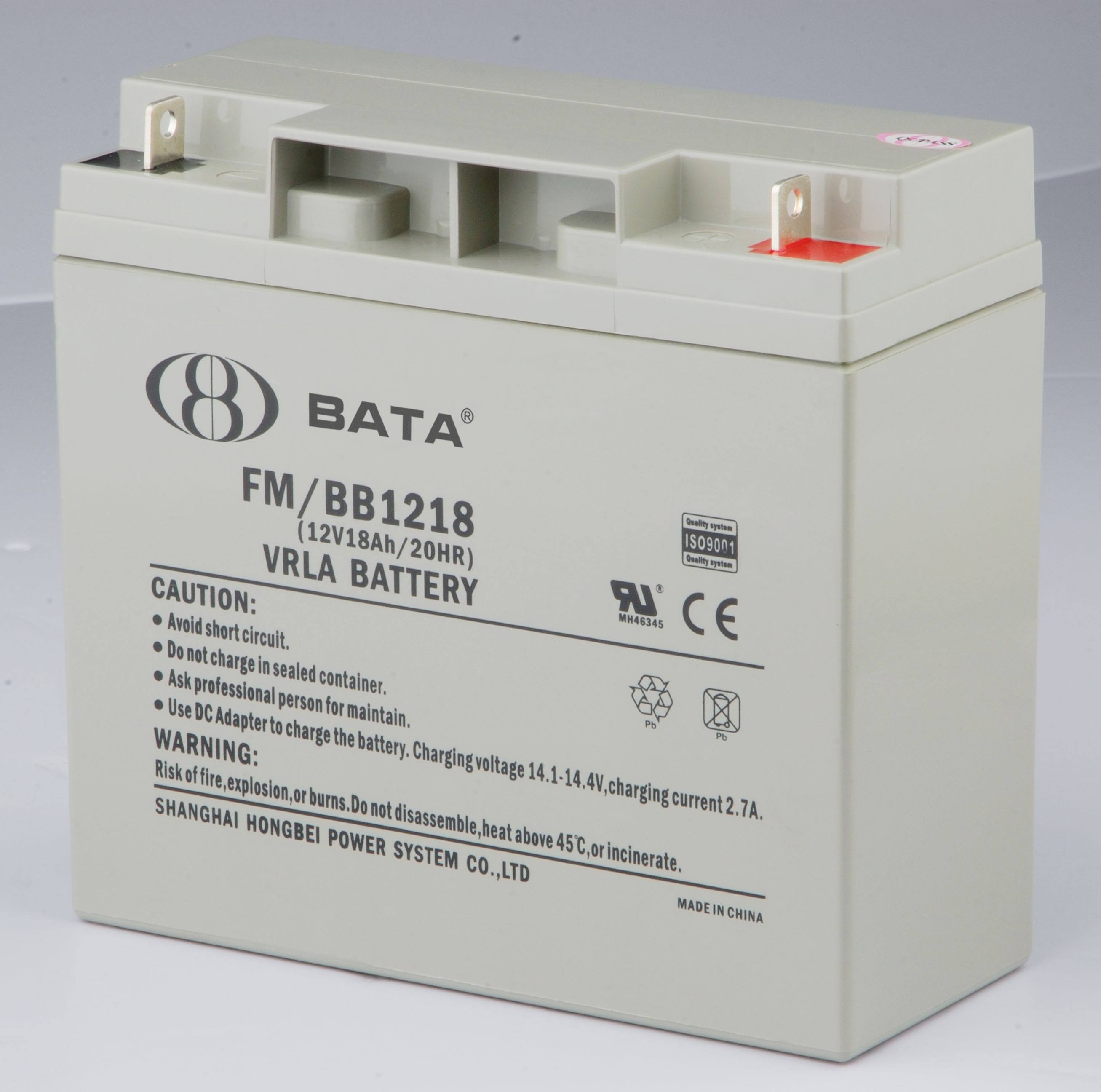 鸿贝BATA蓄电池12V33AH 鸿贝FM/BB1233T铅酸免维护UPS蓄电池正品