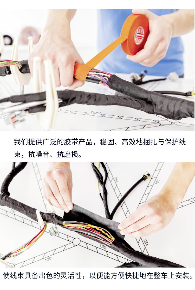 厂家直销tesa51025低温-40度线束胶带德莎51025长期耐高温125度布基捆扎胶带 德莎51025,tesa51025,德莎线束,德莎胶带