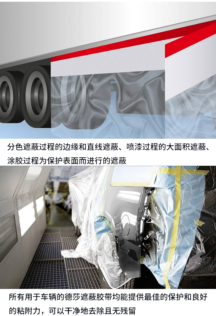 厂家批发tesa4378大面积喷漆遮蔽膜德莎4378耐高温车身边缘遮蔽膜胶带 德莎4378,tesa4378,德莎遮蔽膜,德莎胶带