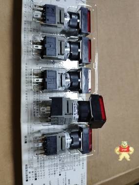 FUJI 富士 矩形红色带灯按钮开关 AH164-TLR11E3 现货 FUJI,富士,AH164-TLR11E3