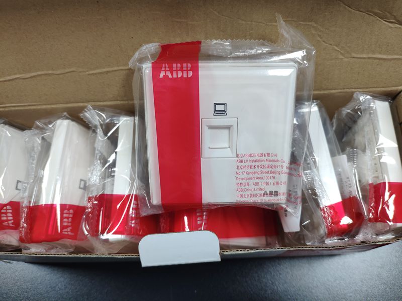 ABB 一位超5类电脑 插座RJ45 雅典白色 AF331 ABB,开关插座,AF331,厦门